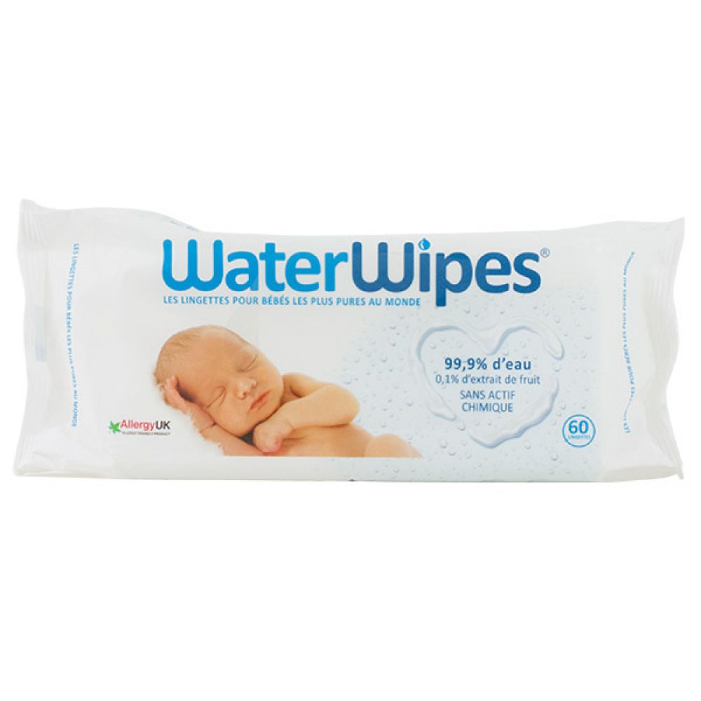 WaterWipes - Lingettes pour bébés - 60 lingettes
