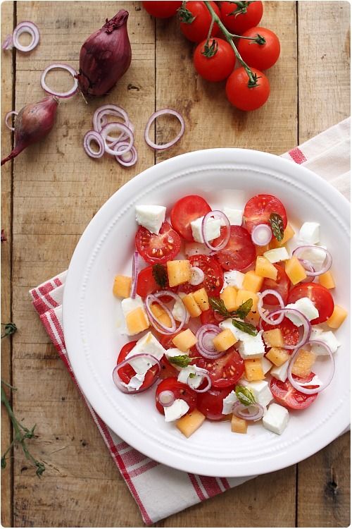 salade melon mozzarella