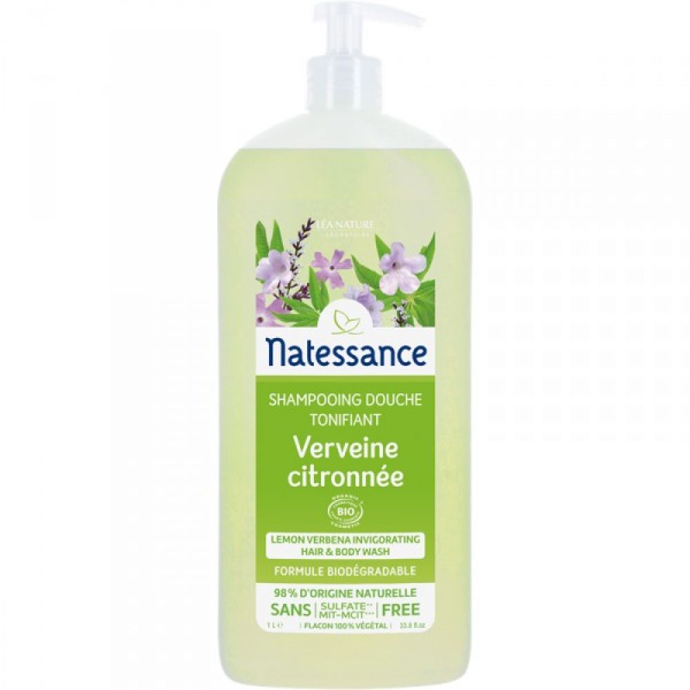 Natessance - Shampooing douche tonifiant verveine citronnée - 1 L