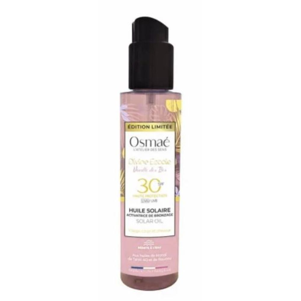 Osmaé - Huile solaire activatrice de bronzage vanille des îles SPF30 - 150ml