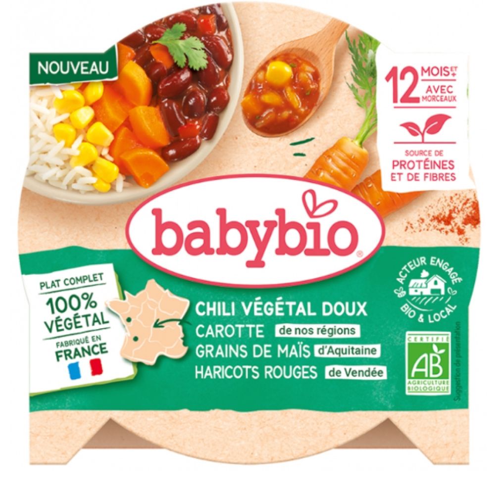 Babybio - Chili / carotte / grains de mais / haricots rouge - 230g