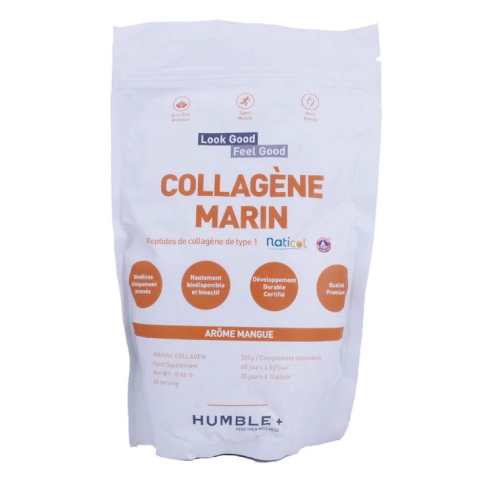 Humble+ - Collagène marin arôme mangue - 300g