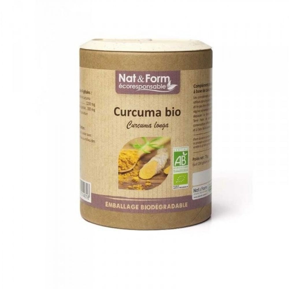 Nat & Form - Curcuma bio - 90 gélules