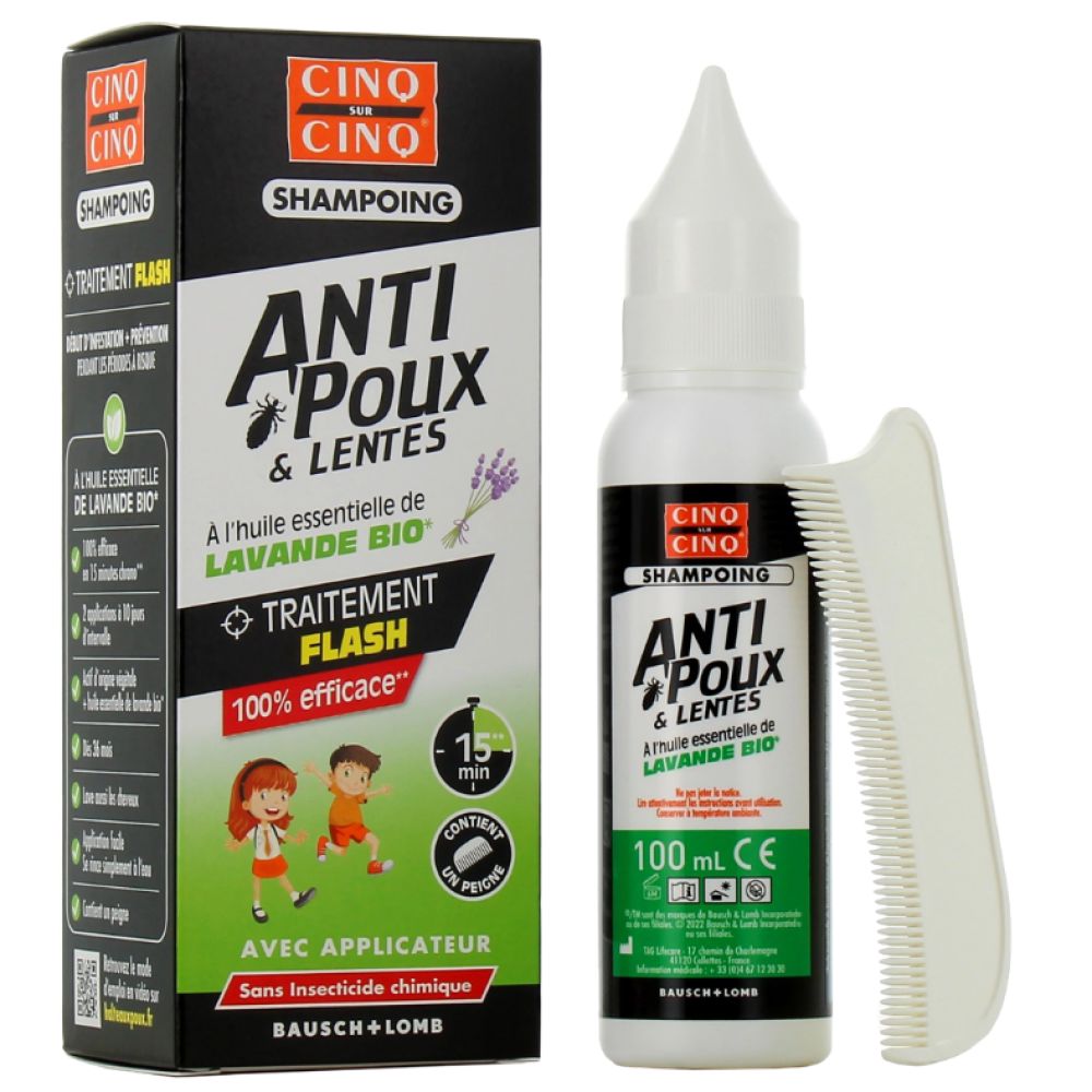 Cinq sur Cinq - Shampooing anti-poux et lentes - 100 mL