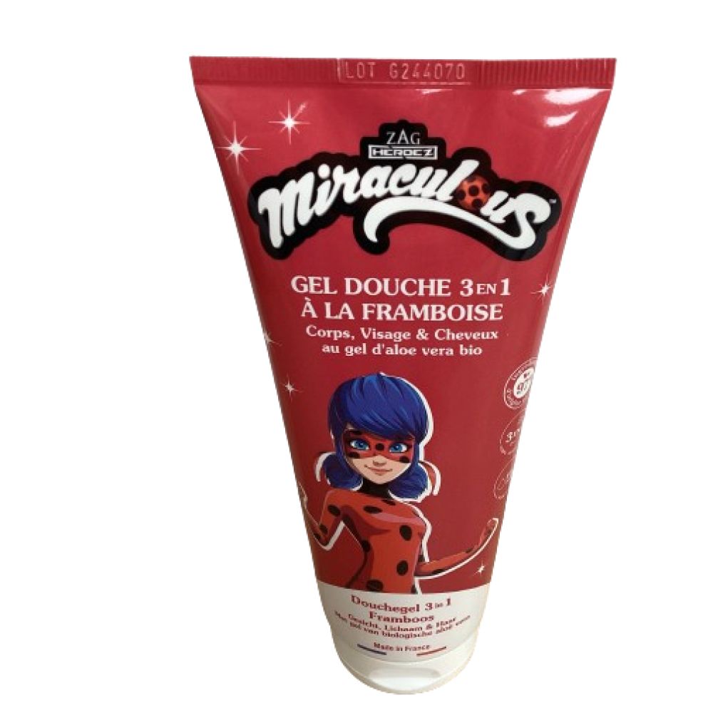 Le comptoir du bain - Miraculous Gel douche 3 en 1 Framboise - 200ml