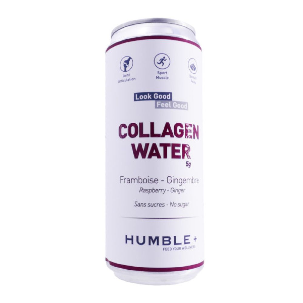 Humble+ - Collagène water framboise gingembre - 330ml