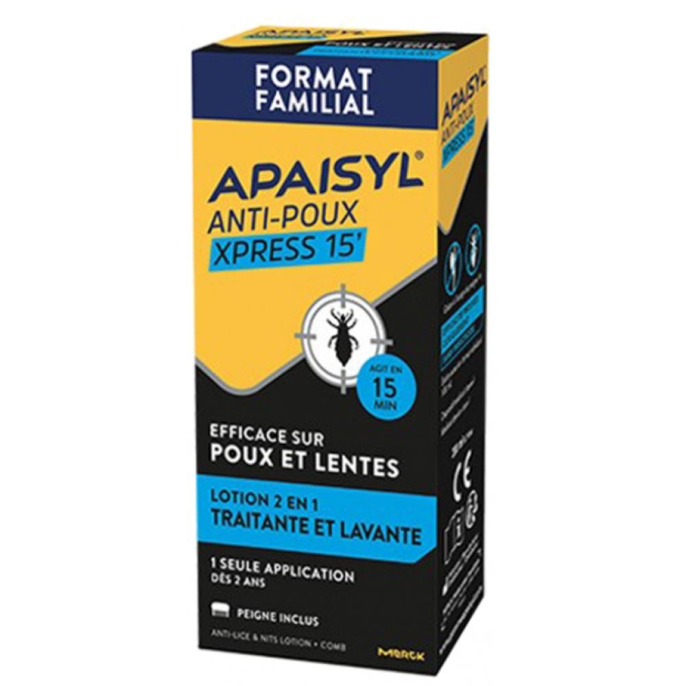 Apaisyl - Anti-poux et lentes Xpress 15' - 200 mL