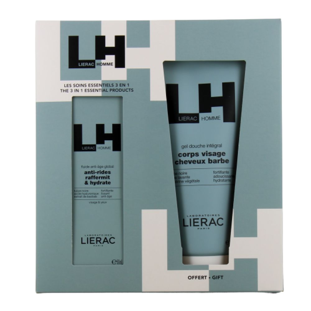 Lierac - Coffret homme les soins essentiels 3 en 1 - 50ml + 200ml