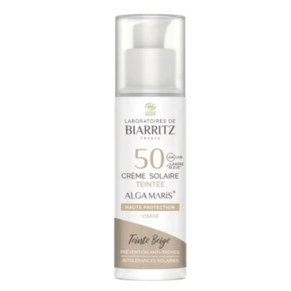 Laboratoires de Biarritz - Crème Solaire Teintée SPF50 Visage Beige - 50mL