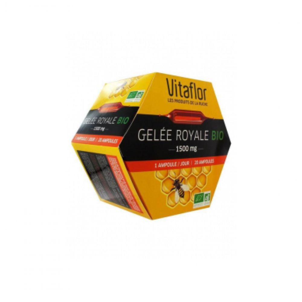 Vitaflor - Gelée royale bio 1500 mg - 20 ampoules