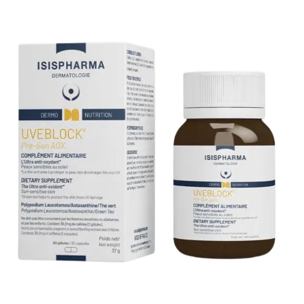 Isispharma - Uveblock pré-sun AOX - 60 gélules