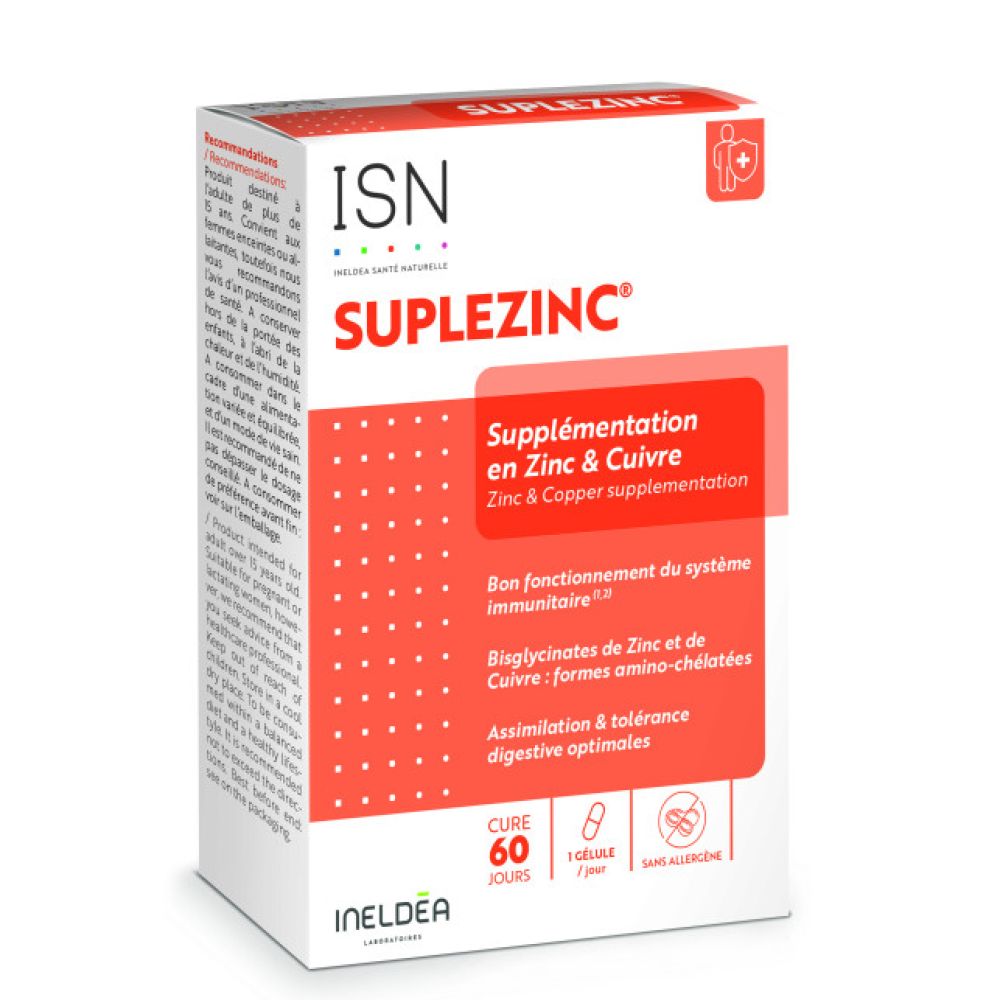 Ineldea - Suplezinc - 60 gélules