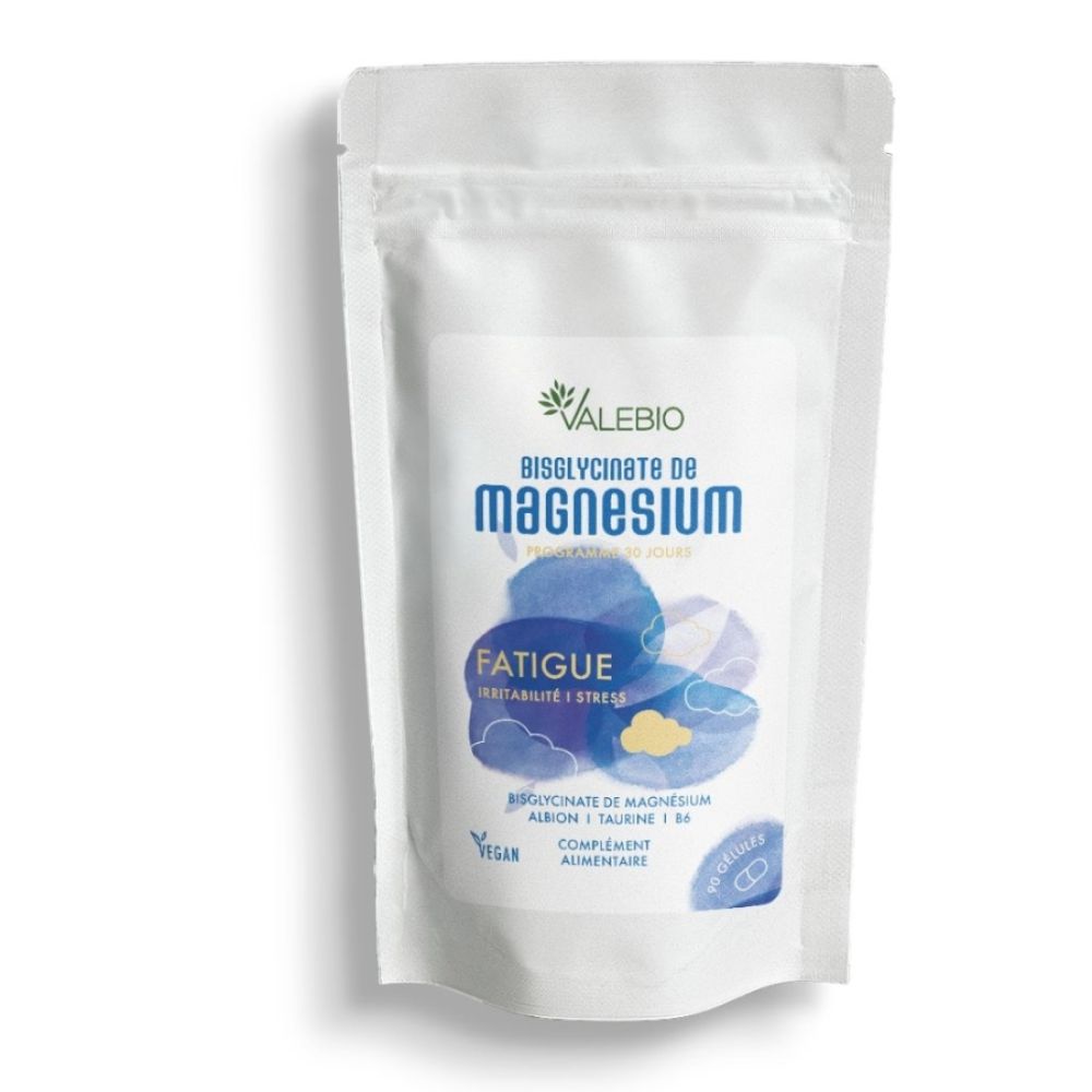 Valebio - Bisglycinate de magnésium Fatigue irritabilité stress - 90 gélules