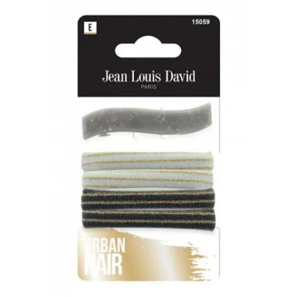 Jean Louis David - Lot de 4 élastiques mousse et une barrette