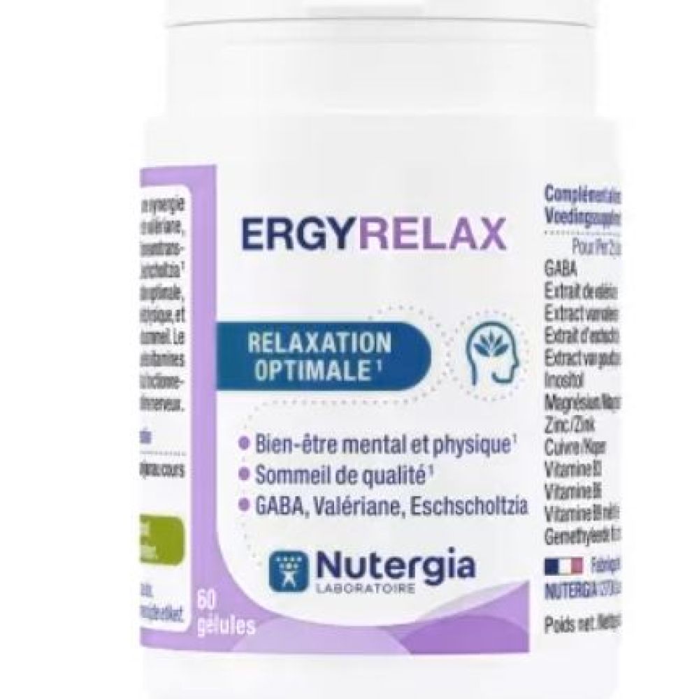 Nutergia - Ergyrelax relaxation optimale - 60 Gélules