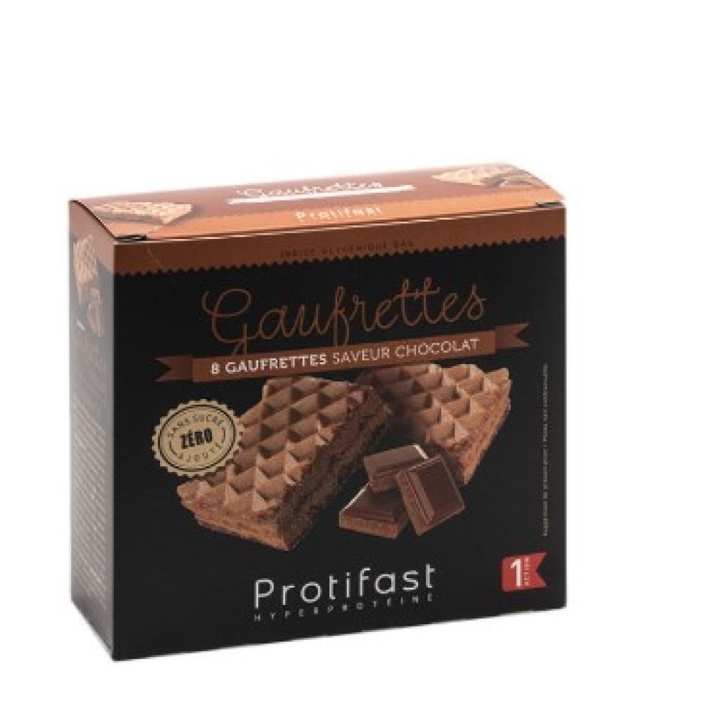 Protifast - Gaufrettes  Hyperproteinées Chocolat - 4x2