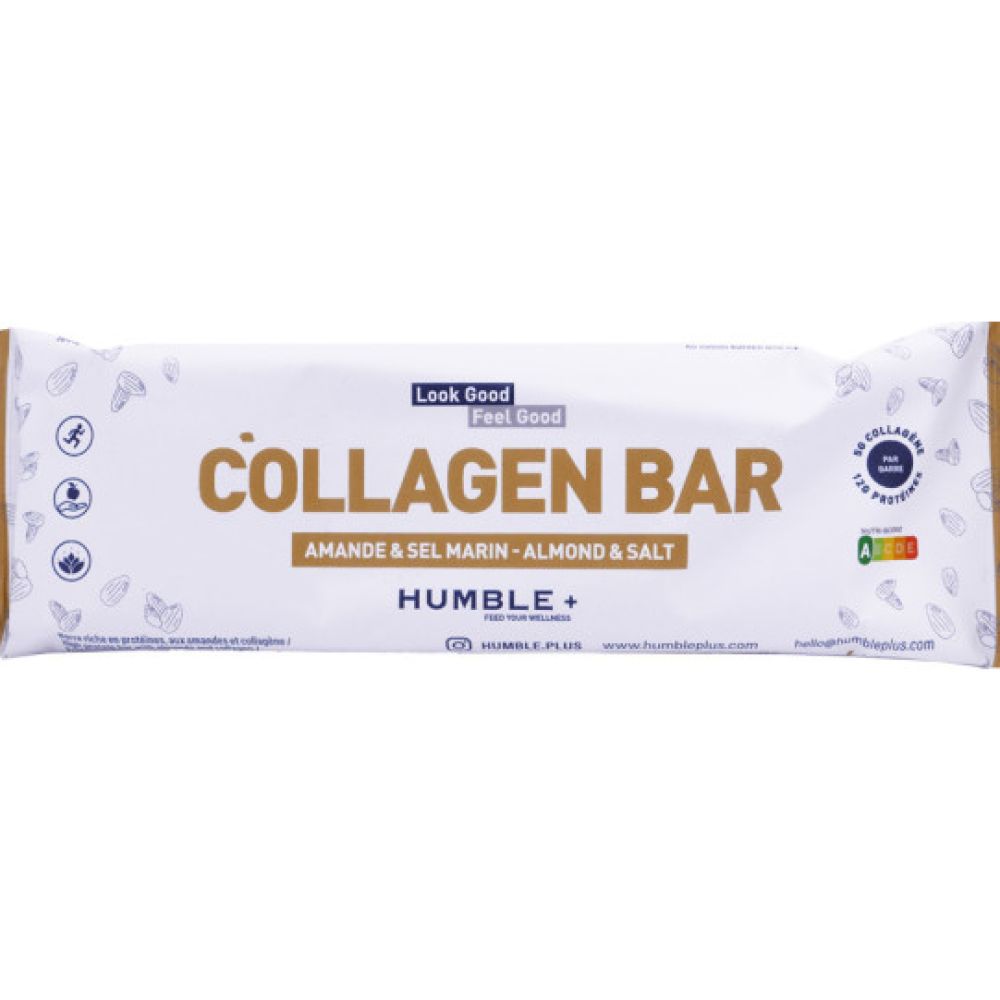 Humble + - Collagen bar amande & sel marin - 46g