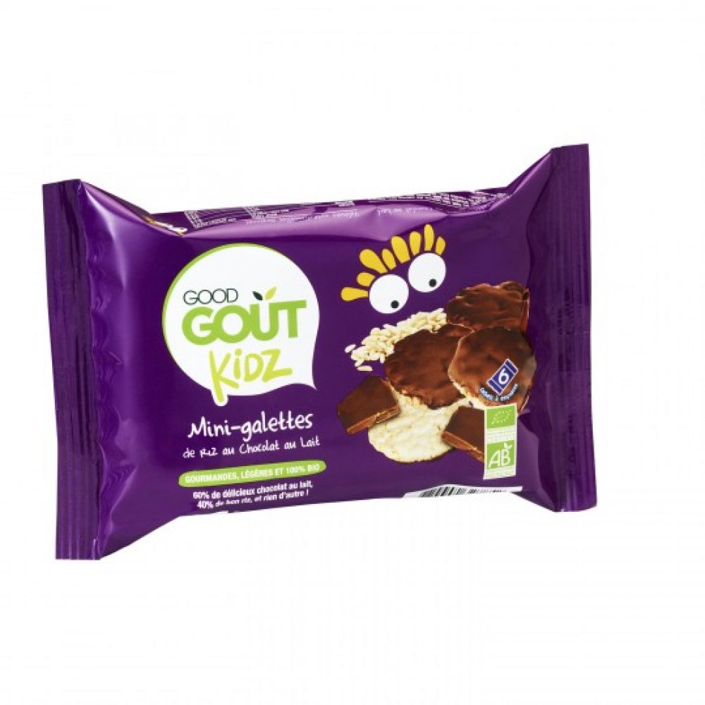 Good Goût Kidz - Mini galettes de riz chocolat au lait - paquet de 6