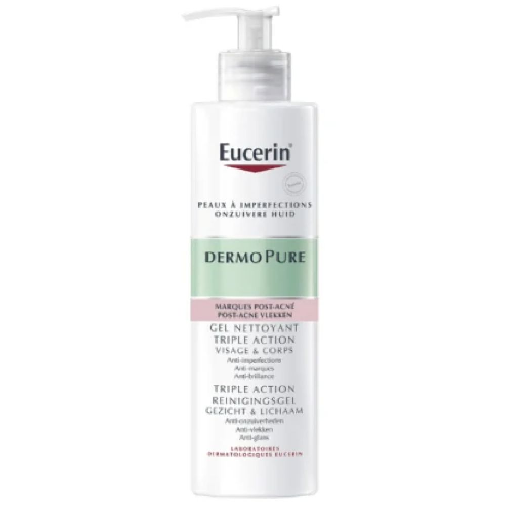 Eucerin - Dermopure Gel Nettoyant Triple Action Visage et Corps - 400mL