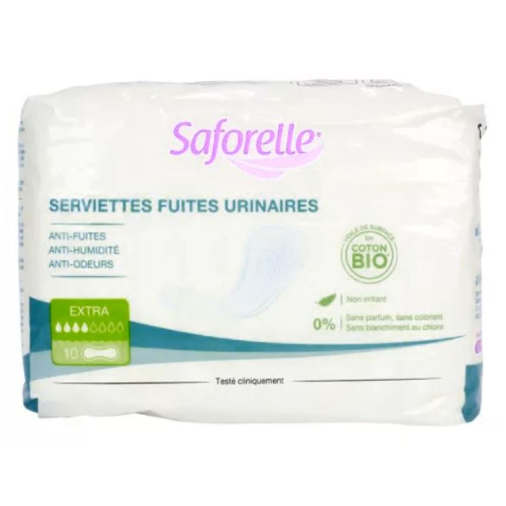 Saforelle - Serviettes Fuites Urinaires Extra - X10