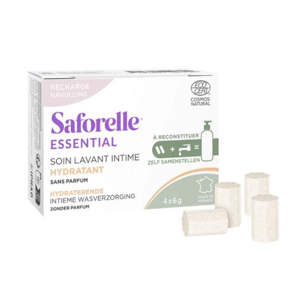 Saforelle - Kit recharge soin lavant intime hydratant - 4x6g