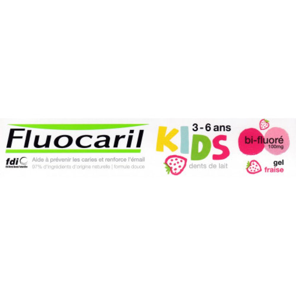 Fluocaril - Dentifrice kids 3-6ans bi fluoré 100mg - 50ml