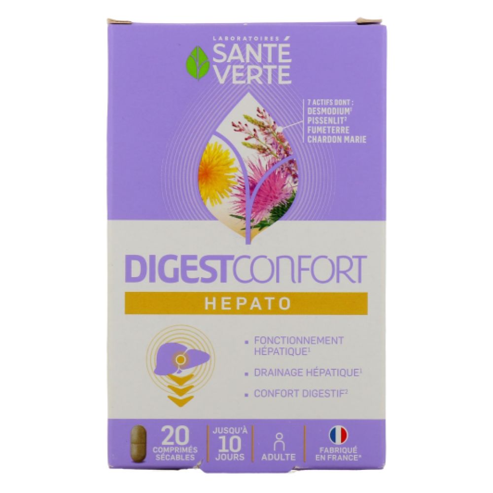 Santé verte - Digestconfort hepato - 20 comprimés