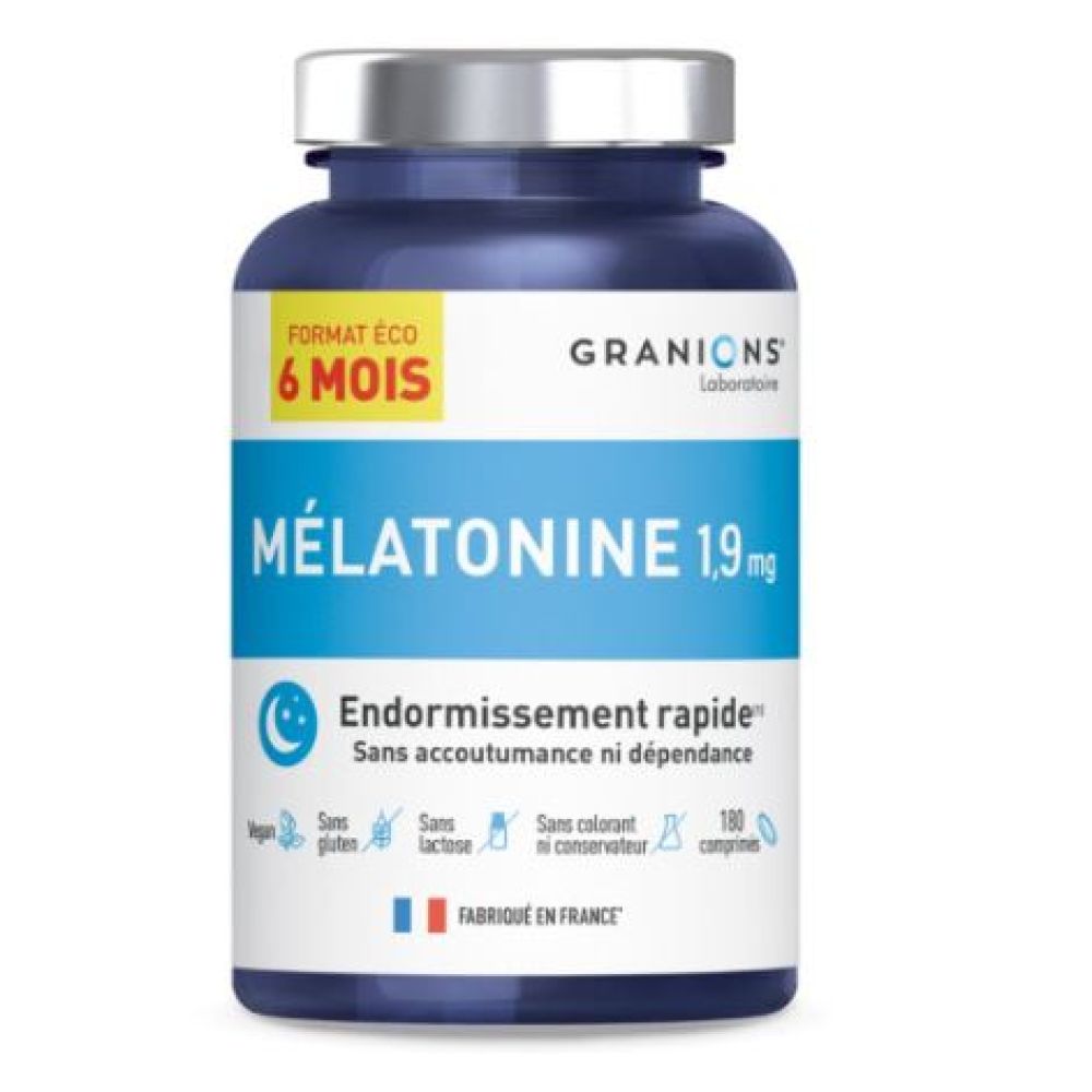 Granions - Mélatonine 1.9mg écopack 6mois - 180 comprimés