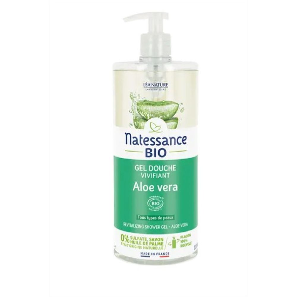 Natessance - Gel douche vivifiant  aloe vera - 1 L