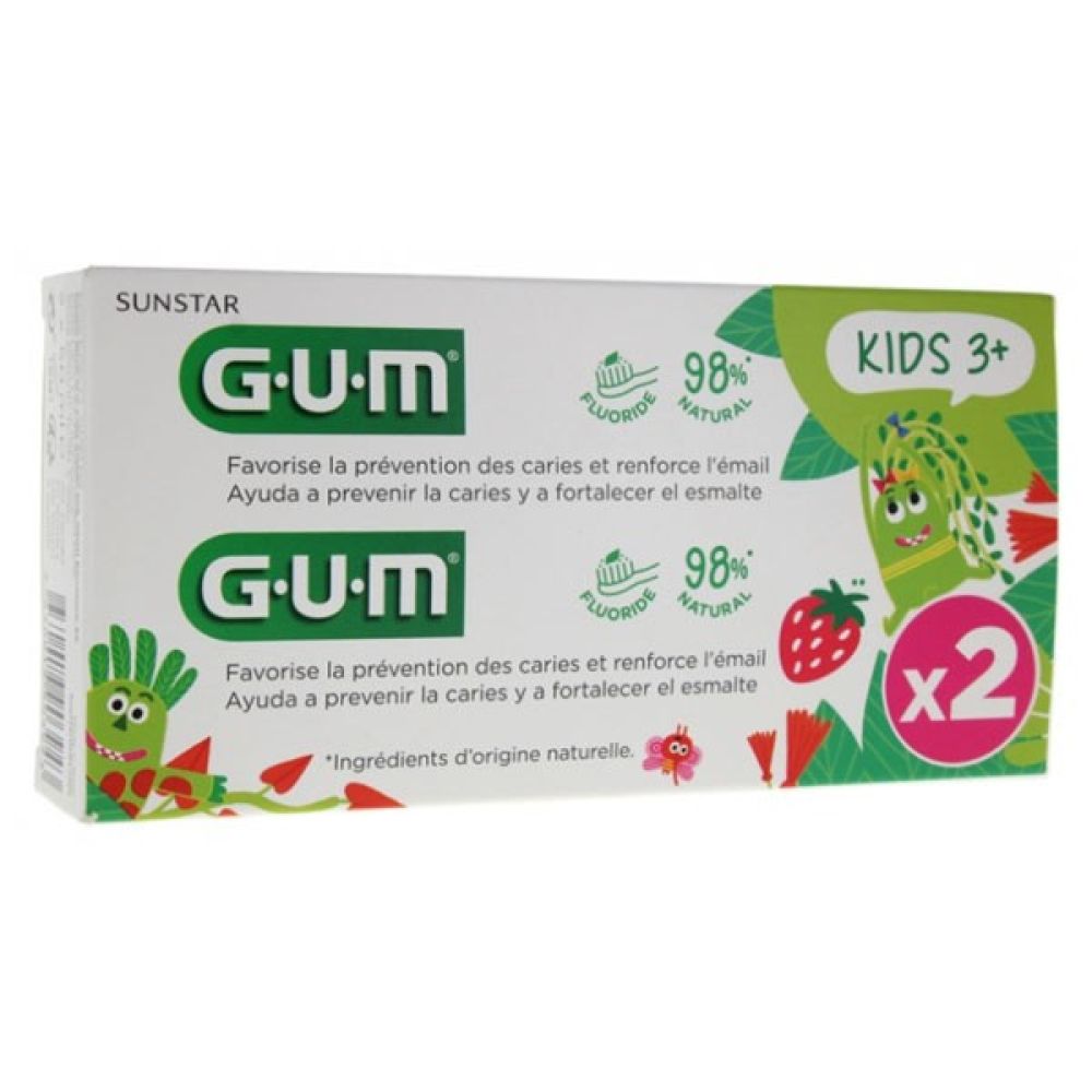 Gum - Gel dentifrice kids 3+ - 2x50ml