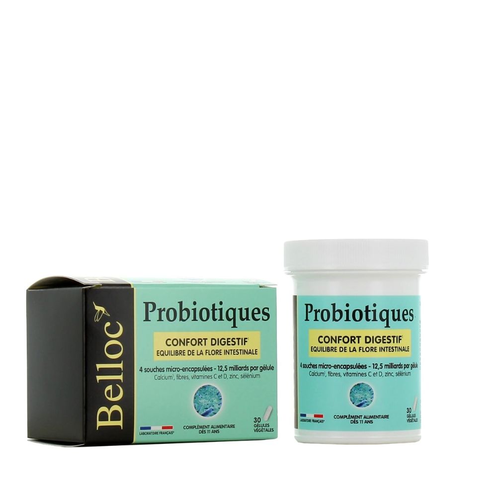 Belloc - Probiotiques confort digestif - 30 gélules végétales