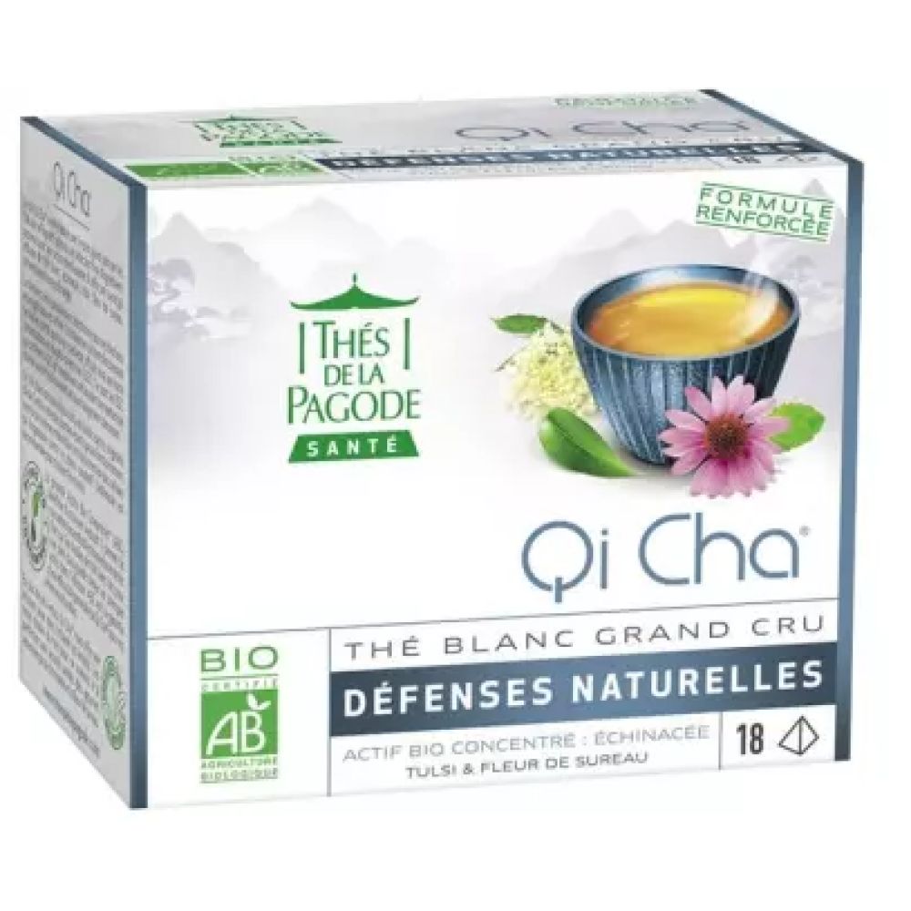 Thés De La Pagode - Qi Cha Thé Blanc Grand Cru Défense Naturelles - 18 Sachets