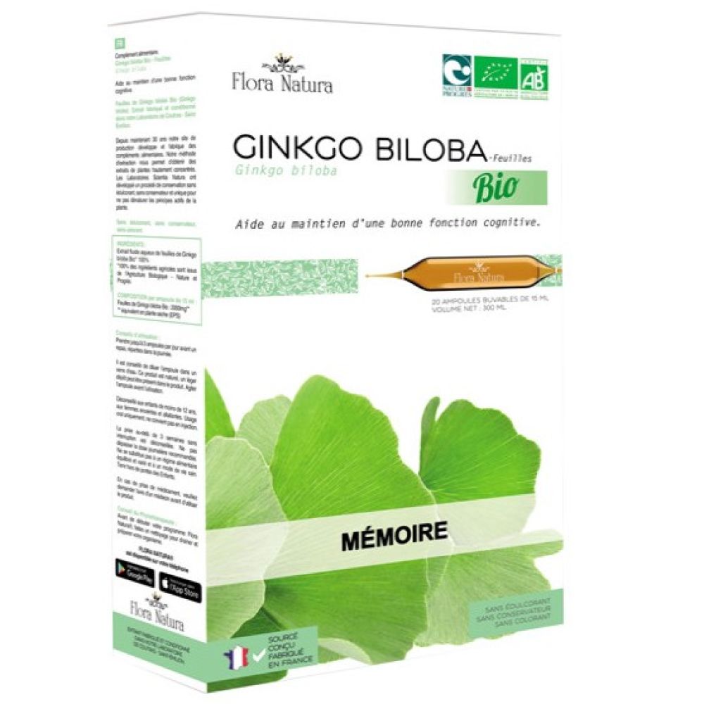 Flora Natura - Ginkgo Biloba - 20 ampoules