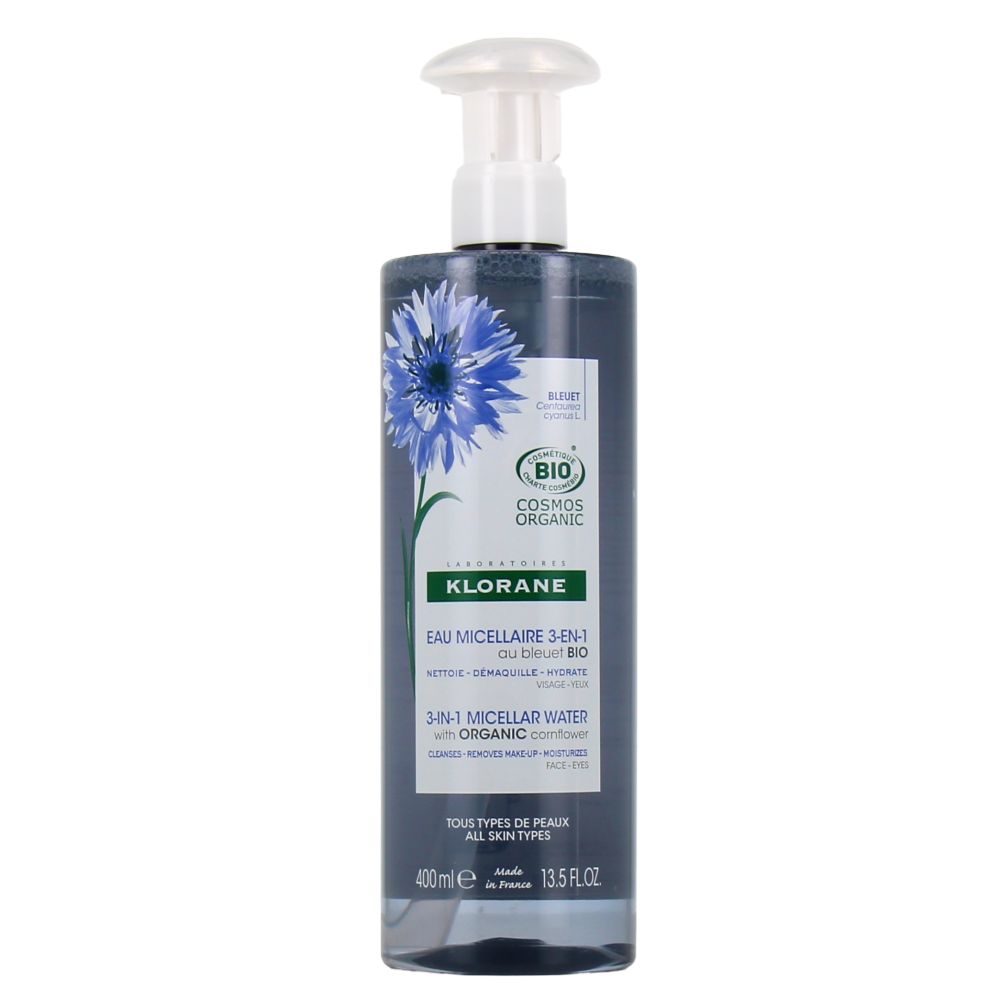 Klorane - Eau micellaire au bleuet bio - 400ml