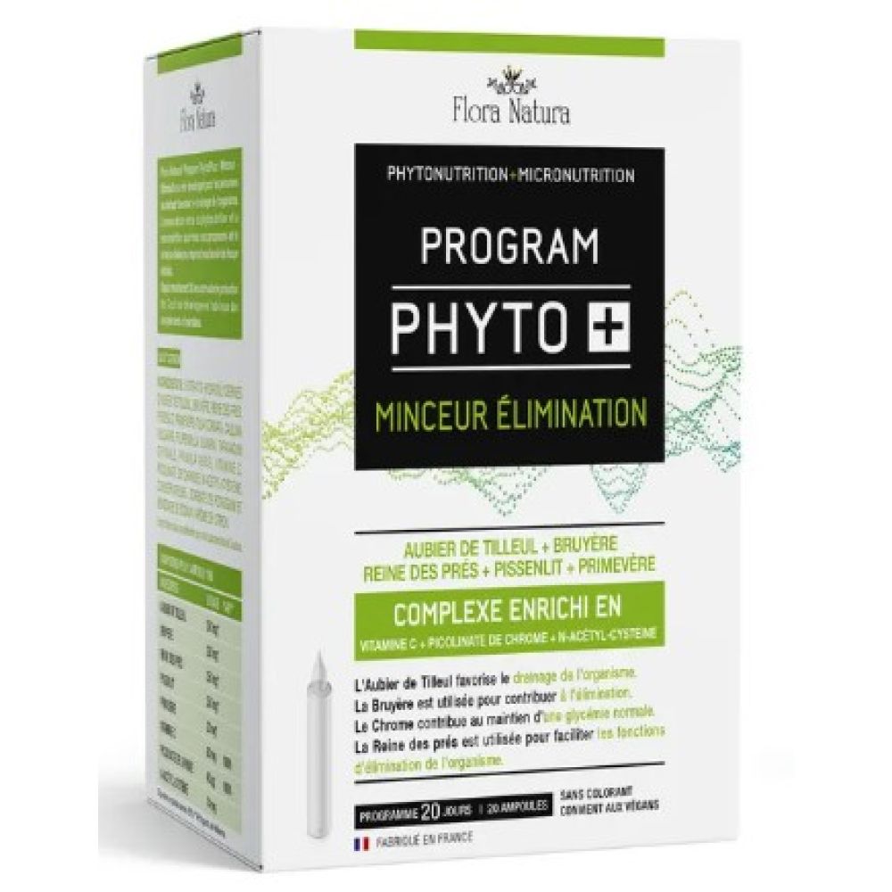 Flora Natura - Program Phyto+ Minceur élimination - 20 ampoules