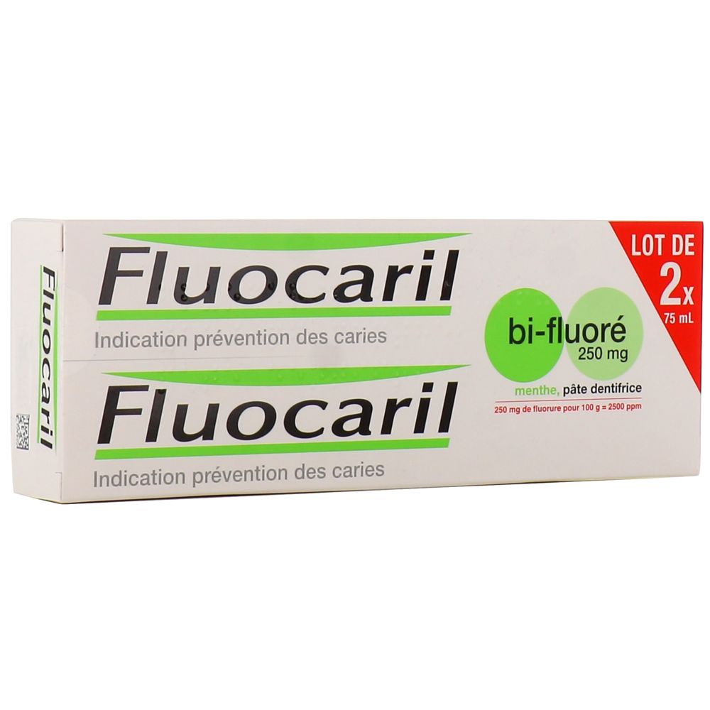 Fluocaril - Dentifrice bi-fluoré menthe 250mg - 2x75ml