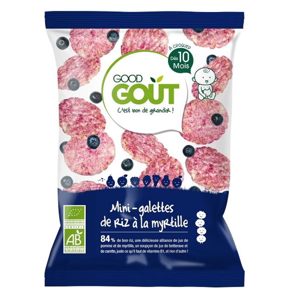 Good Goût - Mini galettes de riz à la myrtille dès 10 mois - 40 g