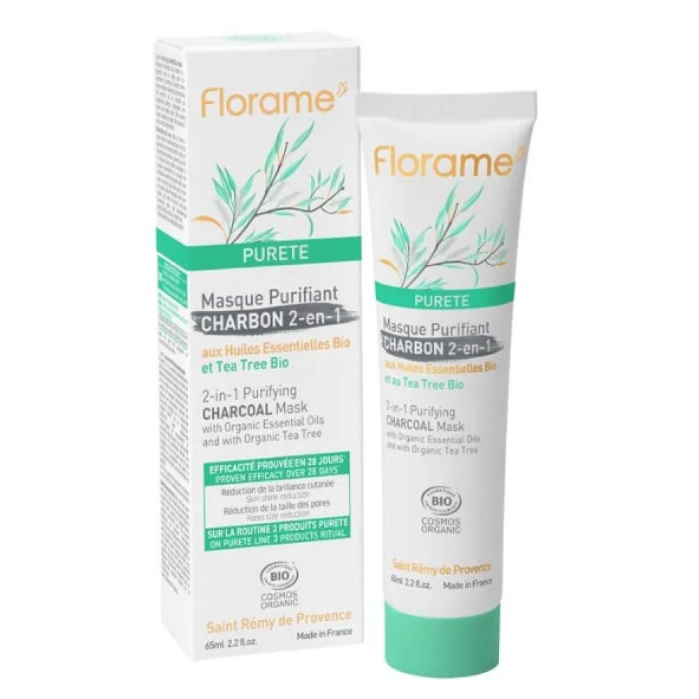 Florame - Masque Purifiant Charbon 2 en 1 - 65ml