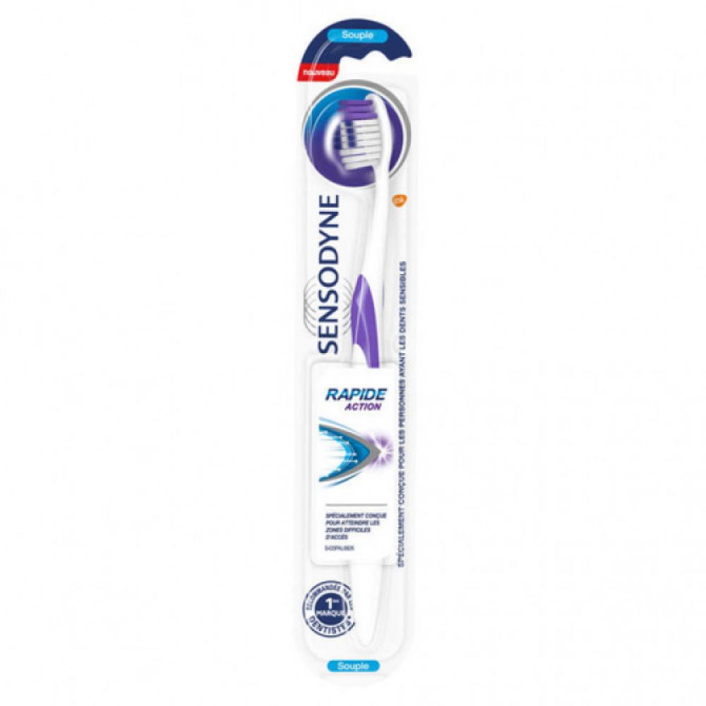 Sensodyne - Brosse à dents Souple Rapide Action - 1 brosse à dents