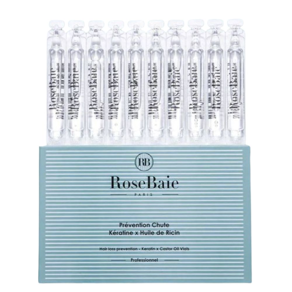 RoseBaie - Prévention chute Kératine x Huile de Ricin - 10x10ml