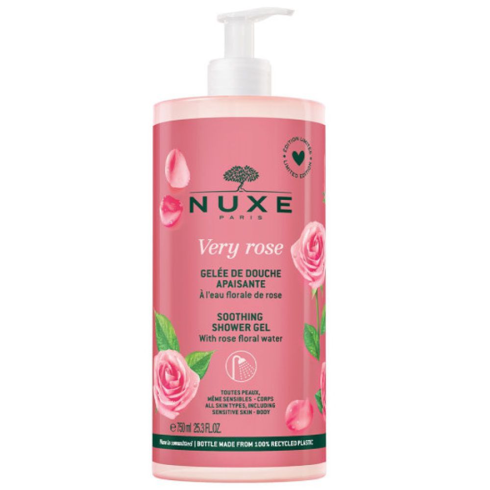 Nuxe - Very rose gelée de douche apaisante à l'eau florale - 750ml