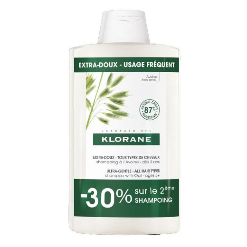 Klorane - Lot de 2 shampoing extra-doux - 2x400 mL