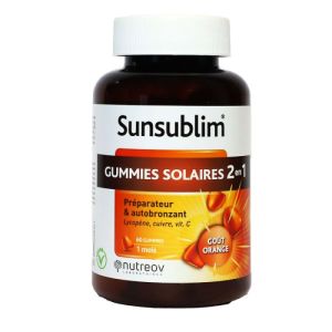 Nutreov - Gummies solaire Préparateur & autobronzant - 60 capsules