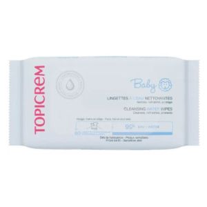 Topicrem Baby - Lingettes à L'eau Nettoyante - 60 lingettes