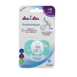 Luc & Léa - Sucette anatomique en silicone +18mois