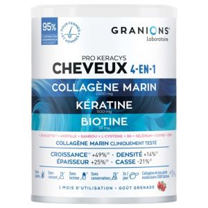 Granions - Pro Keracys cheveux 4 en 1 - 300g goût grenade