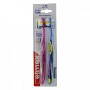 Elmex - Brosse à dents junior 6/12 ans - Brosse souple