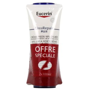 Eucerin - Urearepair plus crème pieds 10% d'urée - Lot de 2x100ml