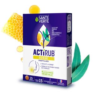 Santé verte - Actirub - 15 pastilles pour la gorge