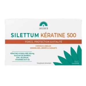 Laboratoire Jaldes - Silettum kératine 500 - 40 comprimés